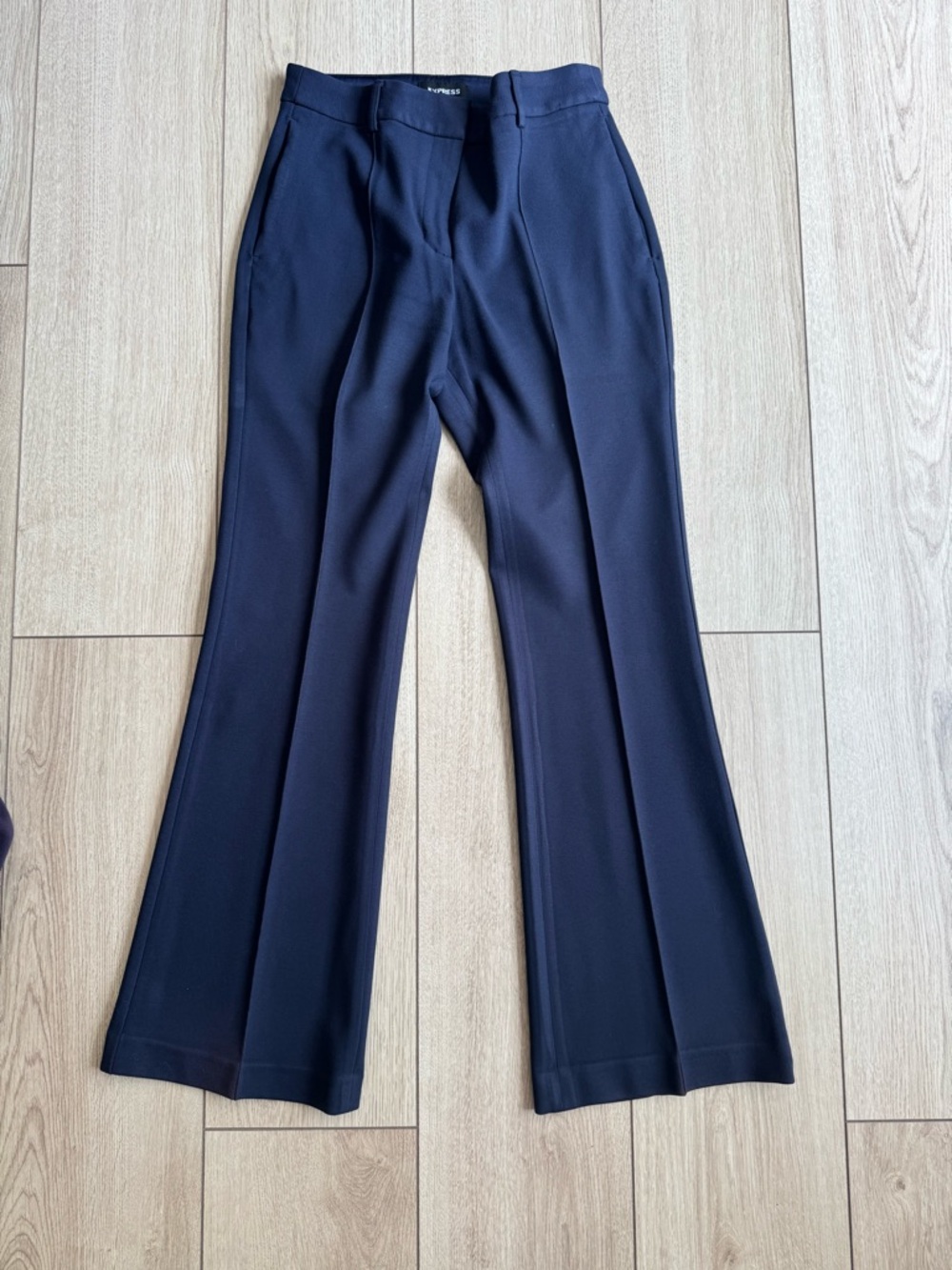 Express Navy Slightly Flared Dress Pants w/FREE Matching Blazer